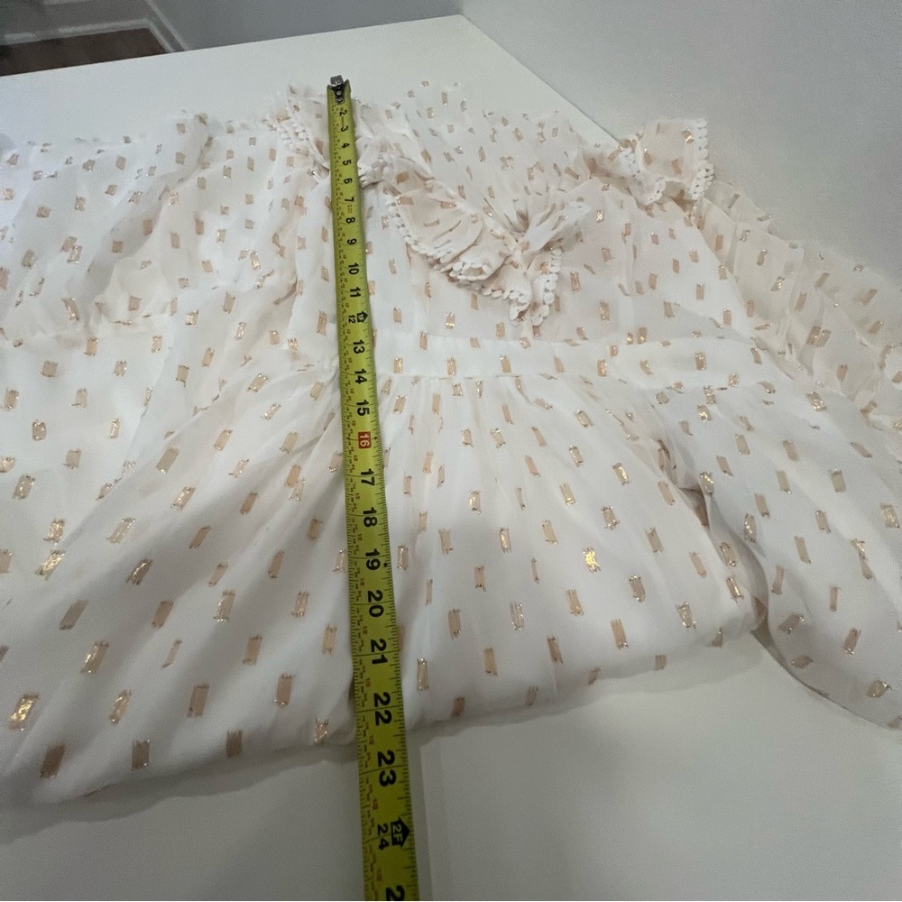 Lulu's Cream Ruffle Midi Dress - Picture 14 of 14